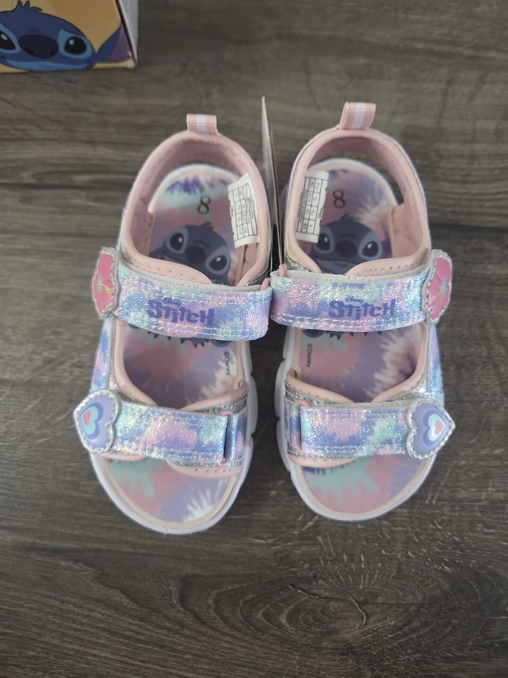 Disney Stitch Light Up Sandals Size 8 NEW